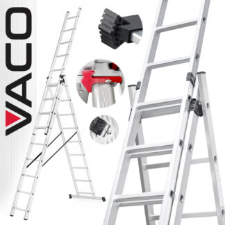 Drabina aluminiowa 3x9 szczebli