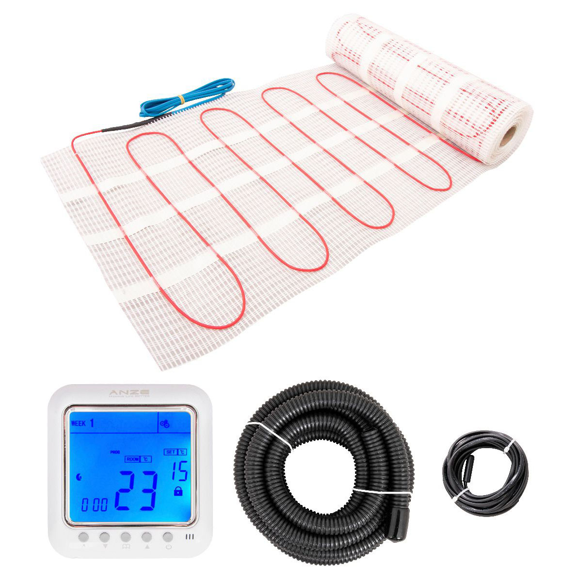 Mata grzewcza 1,5m² zestaw ogrzewania podłogowego Anze 170W/m² - obrazek 6